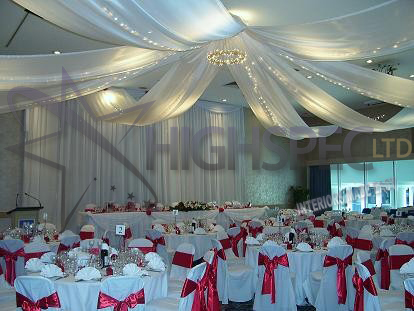 ceiling draping