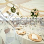 Pleated marquee lining decor