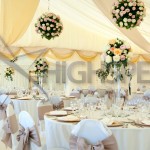 Pleated marquee lining decor