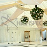 Pleated marquee lining decor