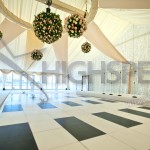 Pleated marquee lining decor