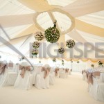 Pleated marquee lining decor