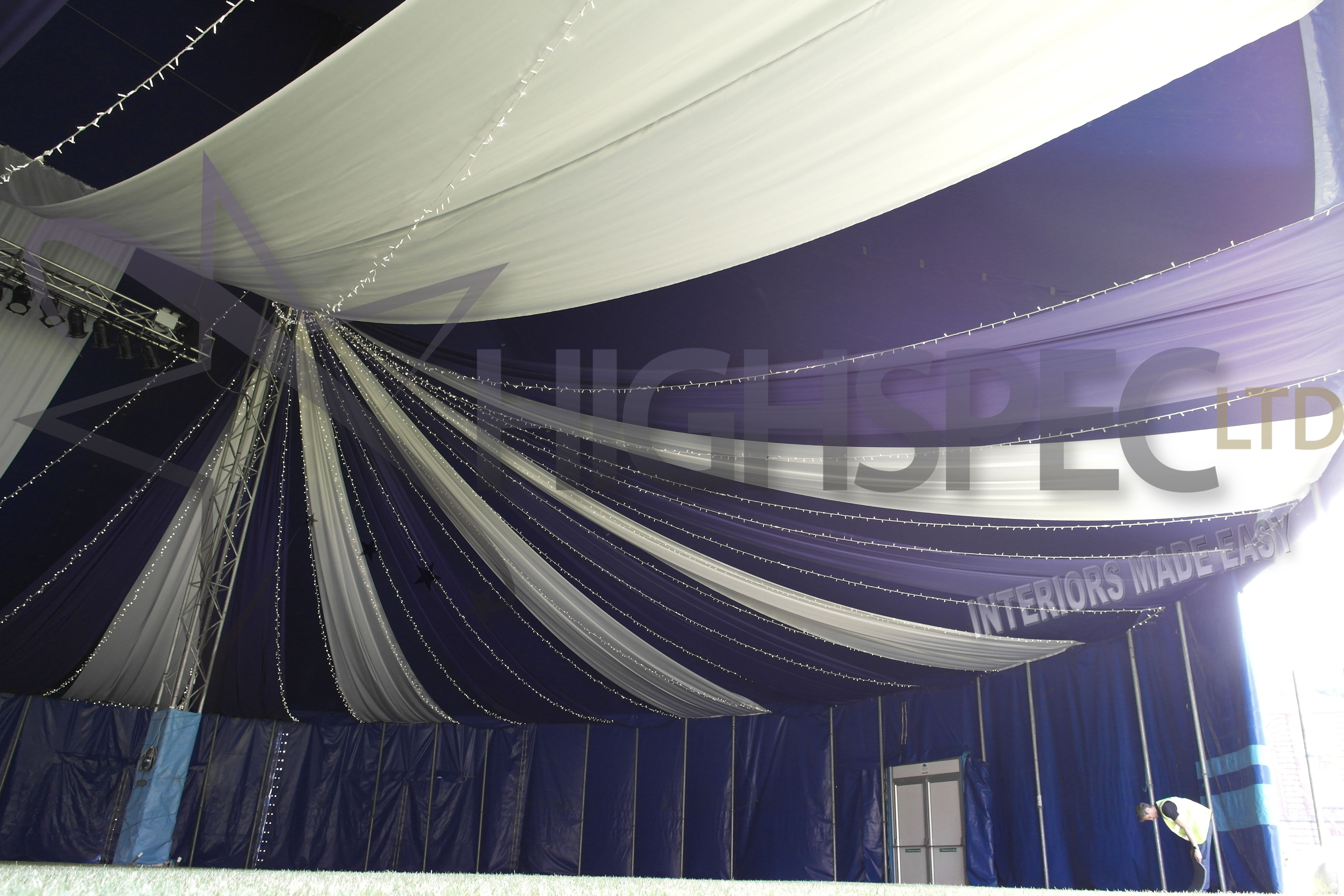 Big top ceiling drapes