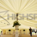 Pleated marquee roof decor