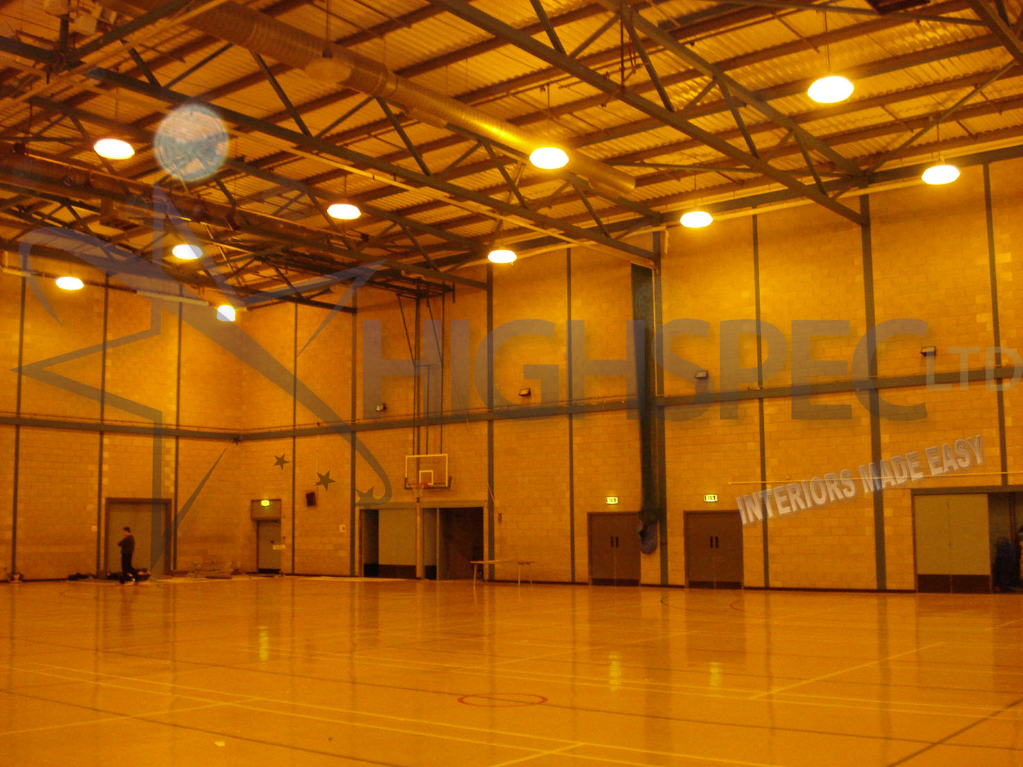 Sports hall lining decor