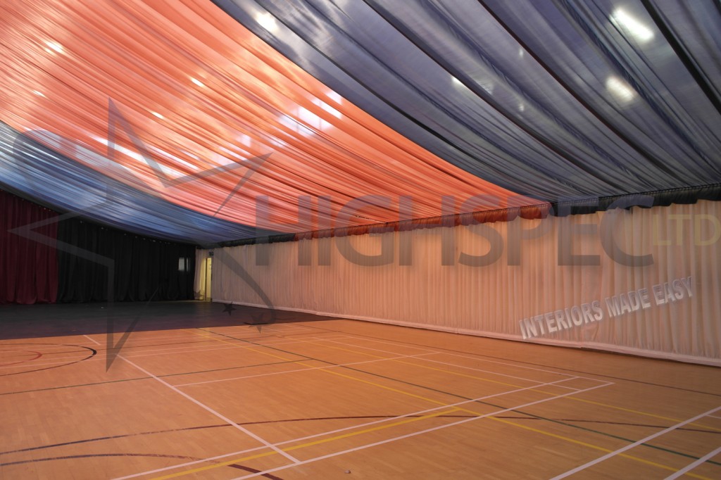 Sports hall lining decor